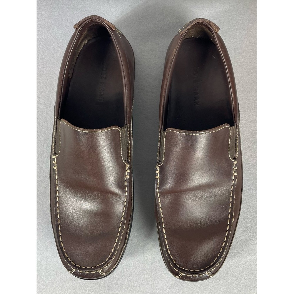 Cole Haan Tucker Venetian Dark Brown Leather Slip-On Loafers Mens 11M C04059 - Picture 2 of 12